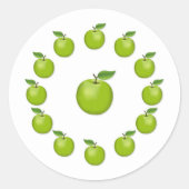 Grüne Aufkleber für Apple (Vorderseite)