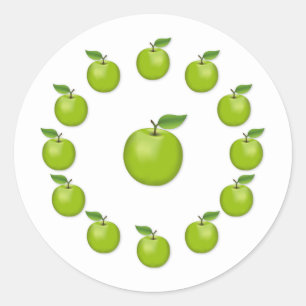 Grüne Aufkleber für Apple