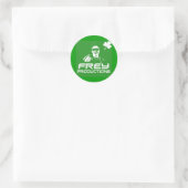 Grüne Aufkleber für Frey Productions (Tasche)