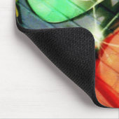 Grüne Augapfel-Graffiti im Echo-Park Mousepad (Ecke)