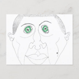 Grüne Augen Feiertagspostkarte