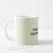 Grüne Augen Halloween Mond Kaffeetasse (Links)