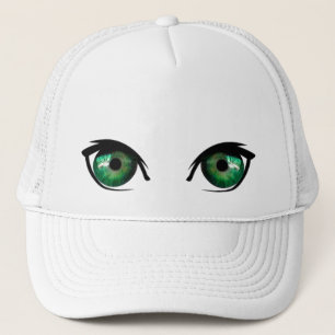 Grüne Augen-Hut Truckerkappe