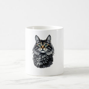 Grüne Augen Katze Kaffeetasse