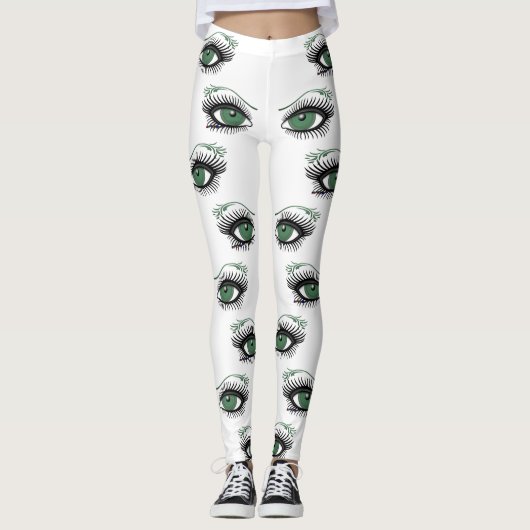 Grüne Augen Leggings (Vorderseite)