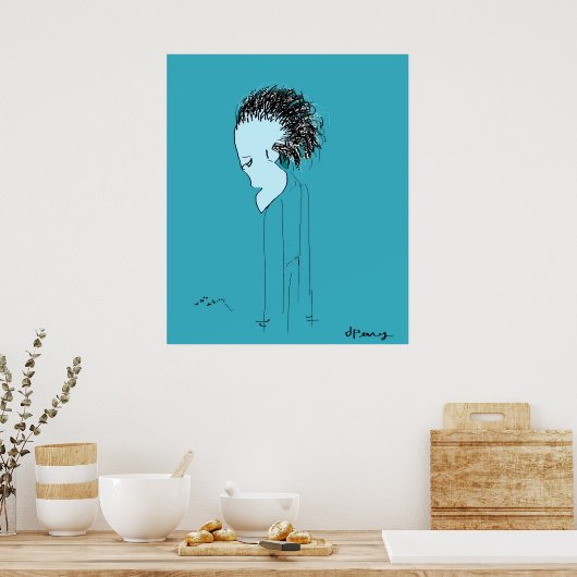 "GRÜNE AUGEN" POSTER (Küche)