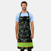 Grüne Augen und graue Spinnennetze, kleine Schürze (Getragen)