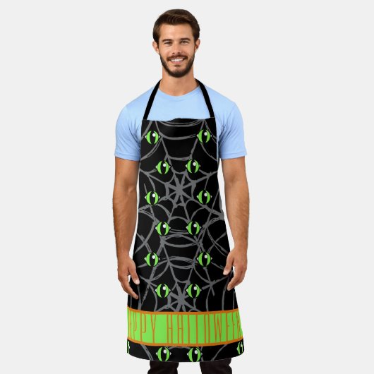 Grüne Augen und graue Spinnennetze, kleine Schürze (Getragen)