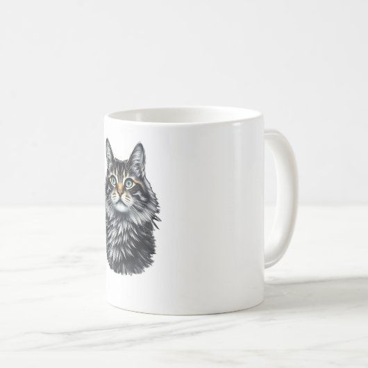 Grüne Augkatze Kaffeetasse (VorderseiteRechts)