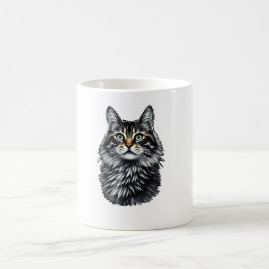 Grüne Augkatze Kaffeetasse (Mittel)