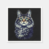 Grüne Augkatze Serviette (Vorderseite)