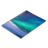 Grüne Aurora Borealis Night Notizblock (Linke Seite)