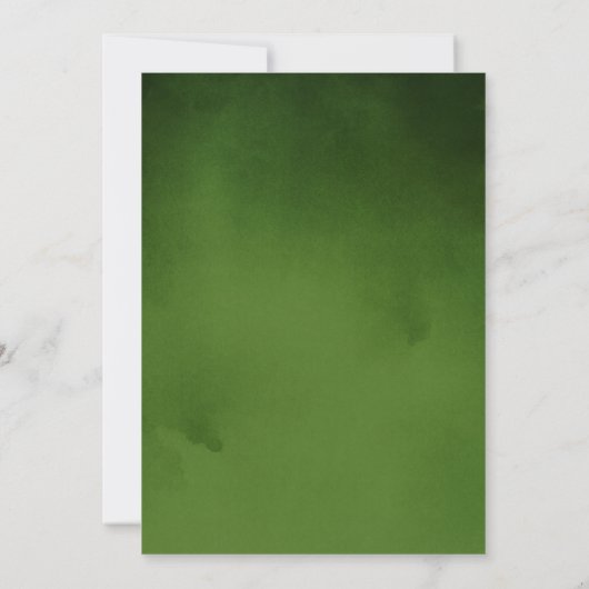 Grüne Aurora Hochzeit Einladung (Rückseite)