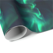 Grüne Aurora Nordlichter Geschenkpapier (Rolleneckpunkt)