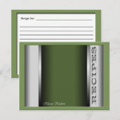 Grüne, ausgefeilte Rezeptionskarten Postkarte (Vorne/Hinten)