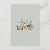 Grüne australische Bücher für weiche Beutel für Ba Begleitkarte (Rückseite)