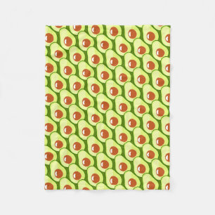 Grüne Avocado Fleecedecke