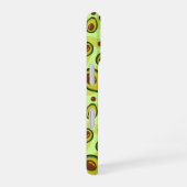 Grüne Avocado-Fruchtmuster-Monogramm iPhone 16 Hülle (Rechte Seite)