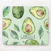 Grüne Avocados & Blätter Mousepad (Vorne)