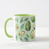 Grüne Avocados und Blätter Tasse (Links)