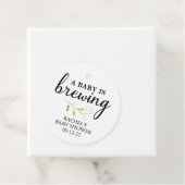 Grüne Baby-Dusche Tee, Kaffee, Biergefälligkeit Geschenkanhänger (Beispiel)