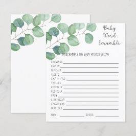 Grüne - Baby Word Scramble | Baby Showspiel