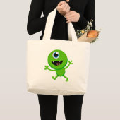 Grüne Baby-Zyklope Jumbo Stoffbeutel (Vorderseite (Produkt))