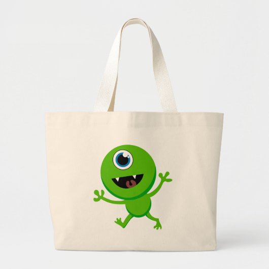Grüne Baby-Zyklope Jumbo Stoffbeutel (Vorne)