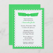 Grüne Babydusche Einladung (Vorne/Hinten)