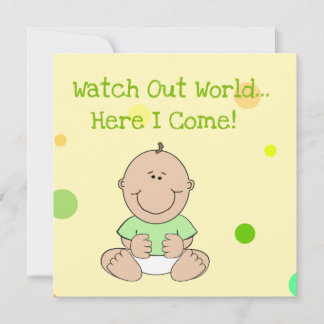 Grüne Babydusche Einladung