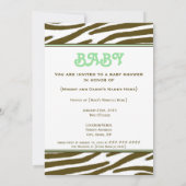 Grüne Babydusche Einladung (Rückseite)