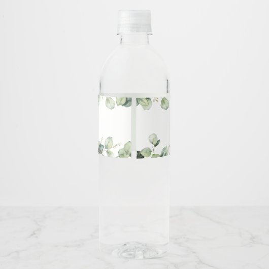 Grüne Babydusche Flasche Etikett Eukalyptus Leaf (Rückseite)
