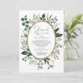 Grüne Babydusche mit großer Entfernung Einladung (Stehend Vorderseite)