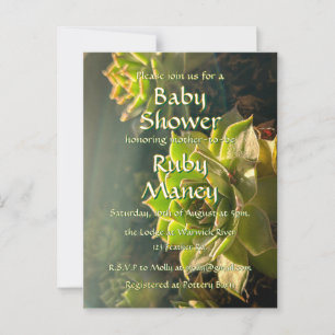 Grüne Babydusche Postkarte