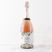 Grüne Babydusche Sparkling Weinflaschen Etikett W