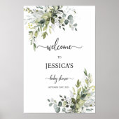 Grüne Babydusche Zeichen für Yard, botanisch Poster (Vorne)