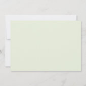 Grüne Babyshower-Einladung Einladung (Rückseite)