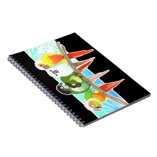 Grüne Backe Conures Notizblock (Rechte Seite)