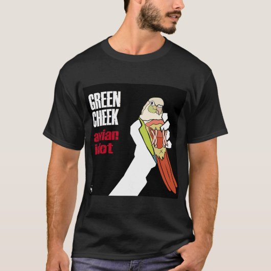 Grüne Backe: Vogelidiot (Zimt verdünnt) T-Shirt (Vorderseite)