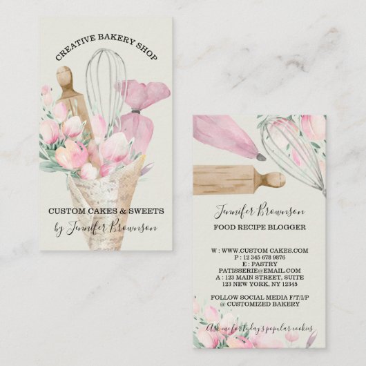 Grüne Bäckerei Visitenkarte (Vorne/Hinten)