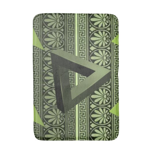 grüne Badewanne im aztec-Badezimmer Badematte (Vorderseite Vertikal)