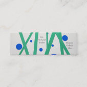 Grüne Balken, blaue Kreise Mama Mini Visitenkarte (Vorderseite)