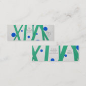 Grüne Balken, blaue Kreise Mama Mini Visitenkarte (Vorne/Hinten)