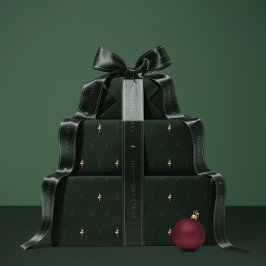 Grüne Ballerina und Rentier-Geschenkpapier Geschenkpapier