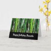 Grüne Bamboo Stalks Naturfotografie Geburtstag Karte (Gelbe Blume)