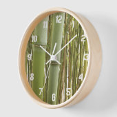 Grüne Bambus-Pflanze Botanisch Uhr (Winkel)