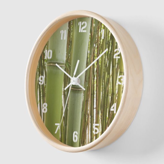 Grüne Bambus-Pflanze Botanisch Uhr (Winkel)