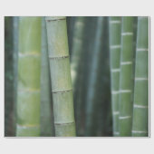 Grüne Bambusschießen Geschenkpapier (Flach)