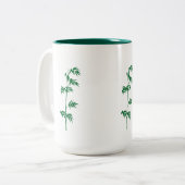 Grüne BambusTasse Zweifarbige Tasse (Vorderseite Links)