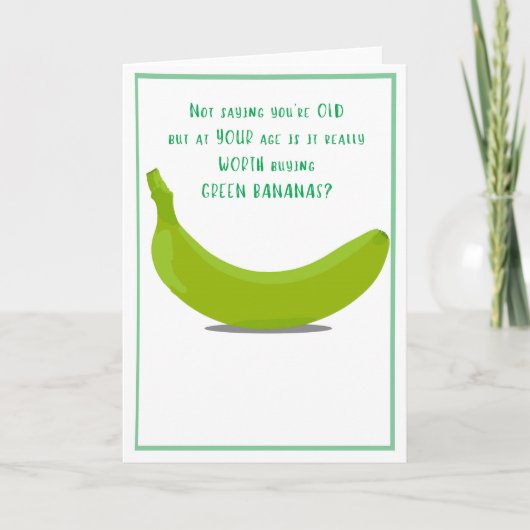 Grüne Bananen Feiertagskarte (Vorderseite)